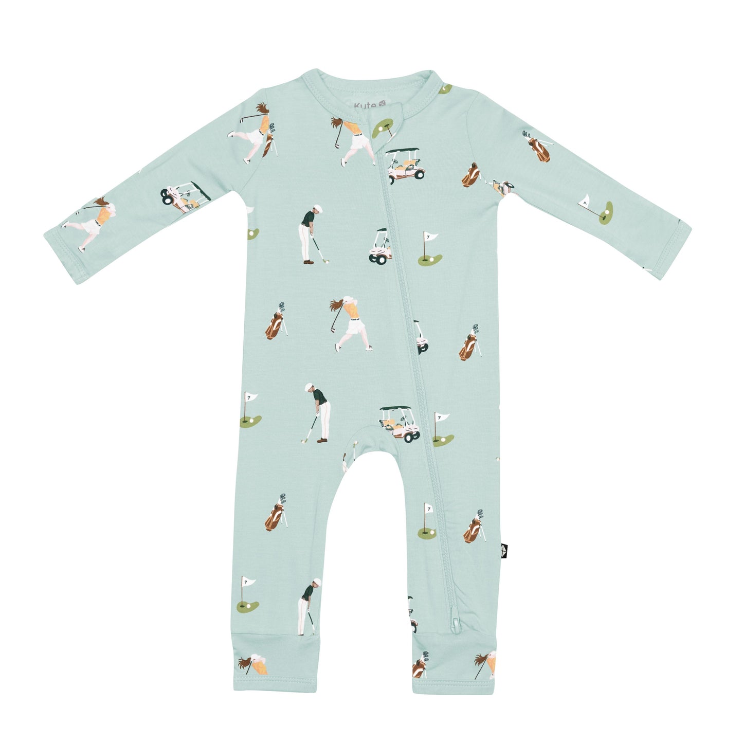 Zippered Romper in Golf