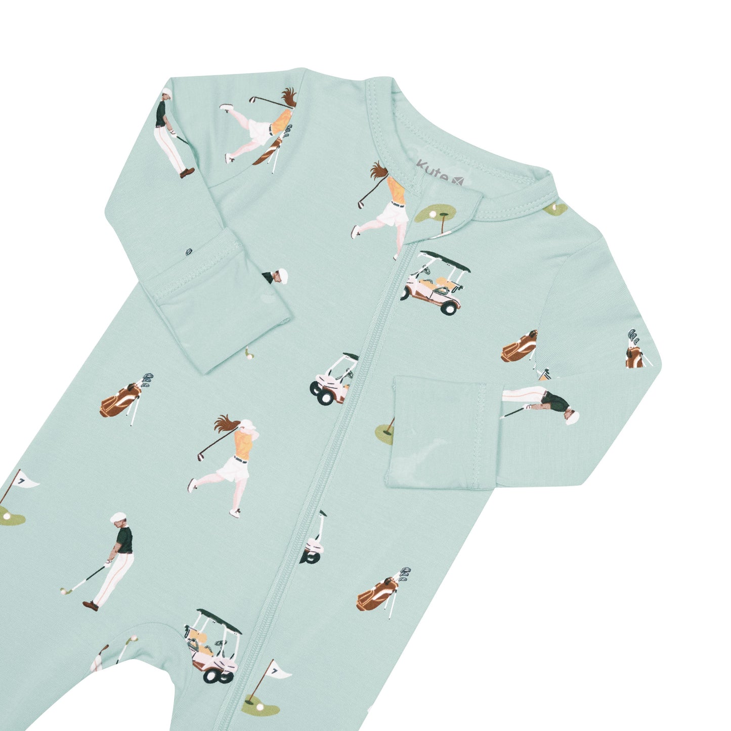 Zippered Romper in Golf