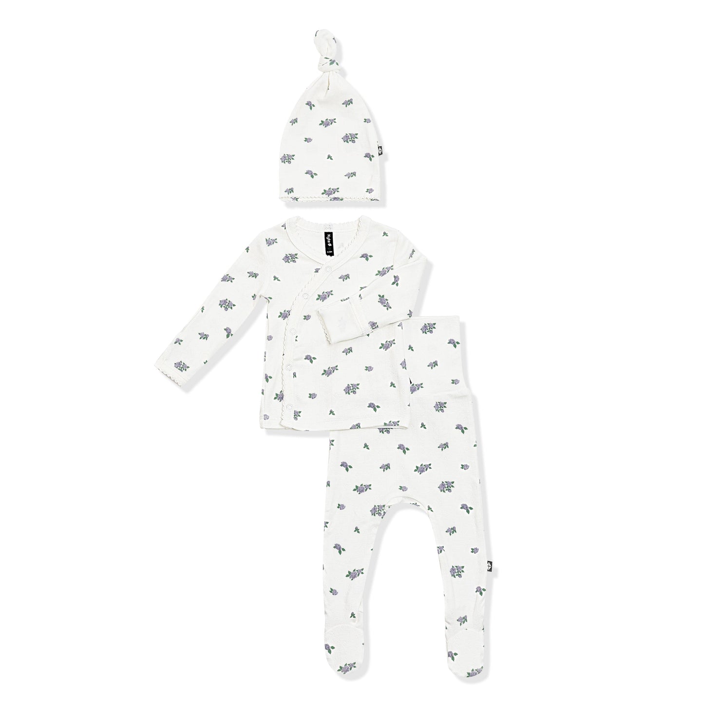 Pointelle Take Me Home Set with Cap in Spray Rose
