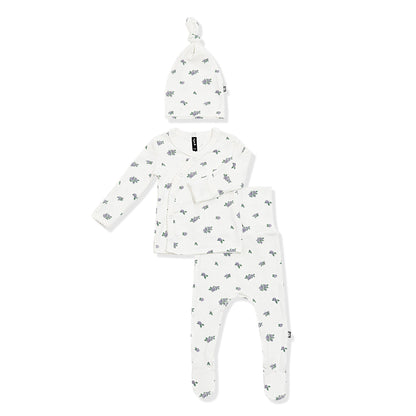 Pointelle Take Me Home Set with Cap in Spray Rose