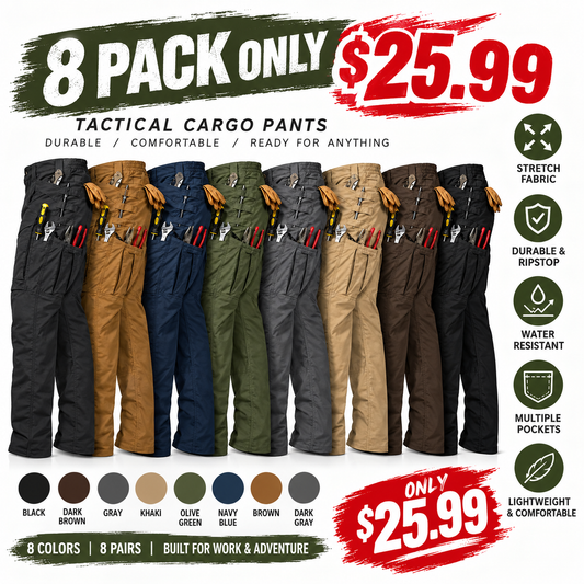 🔥 Men’s Tactical Cargo Pants – Stretch, Durable & Ready for the Outdoors
