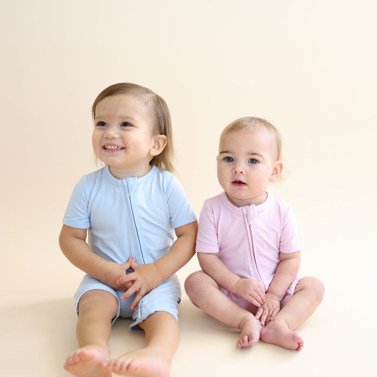 Zipper Shortall Romper in Breeze