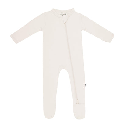 Zippered Footie in Oat
