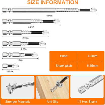 🔥 12-Piece Magnetic Impact Screwdriver Bit Set – Secure Grip & Easy Screwdriving